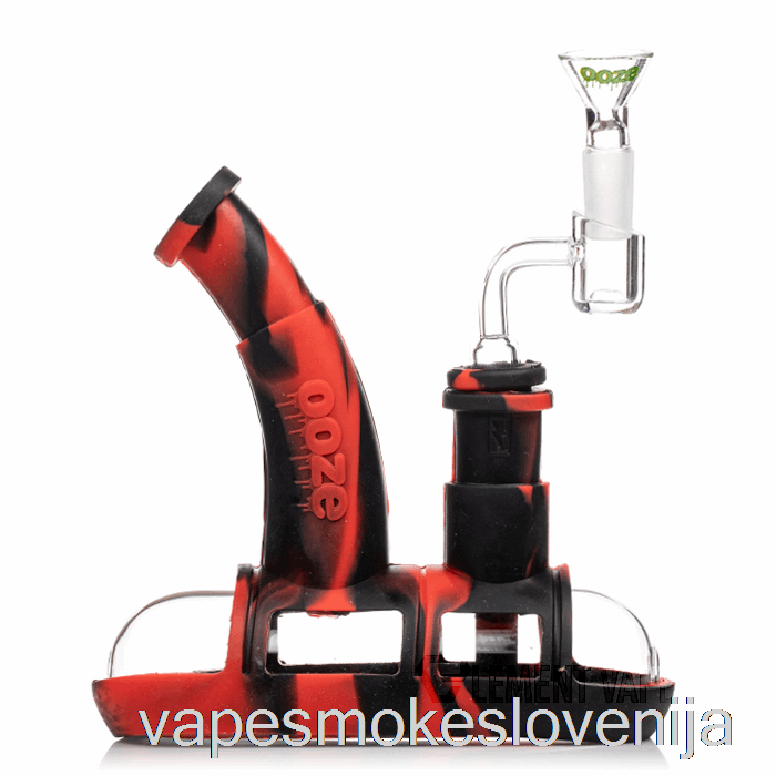 Vape Za Enkratno Uporabo Ooze Steamboat Silikonska Vodovodna Cev Lava (črna / Rdeča)